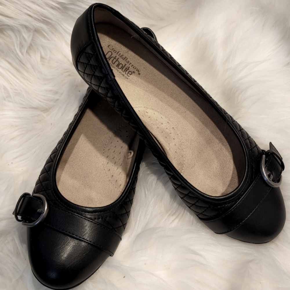 Croft & Barrow Ortholite Women 8 Wide, Black